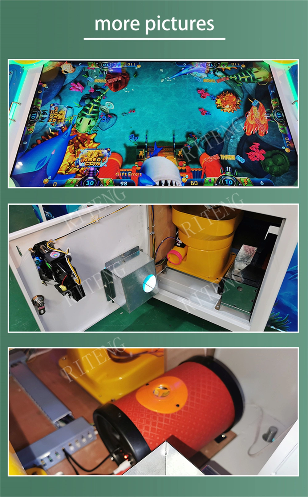 Hot Sale Kids Indoor 6 Players Fish Games Coin Operated Arcade Video Fishing Lottery Game Machine for Sale